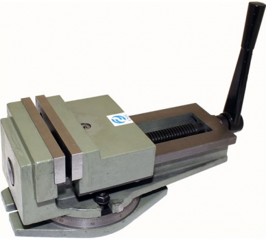 Тиски Станочные 160мм чугунные поворотные с открытым винтом, ход 180мм Q13 (QB)160 "CNIC"